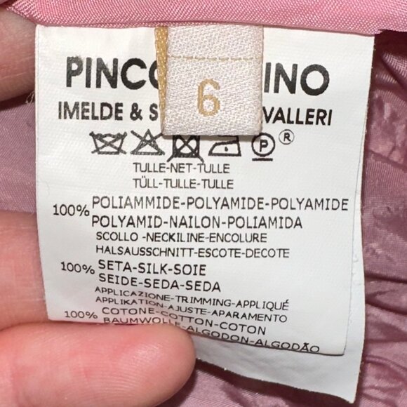 Pinco Pallino Imelde & Stefano Cavalleri Girls Designer Lace Bubble Dress Size 6 - Picture 4 of 12